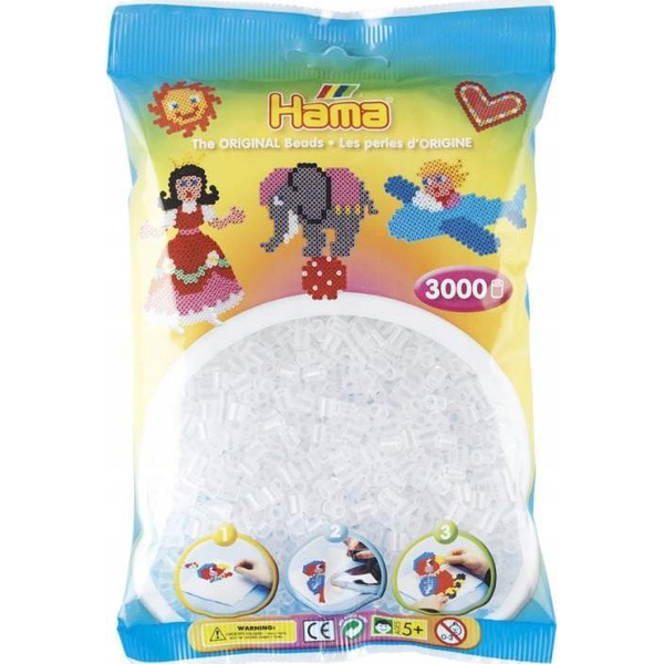 Hama Beads Hama Beads 201-19, Transparent, Round bead, 3000 pc(s)