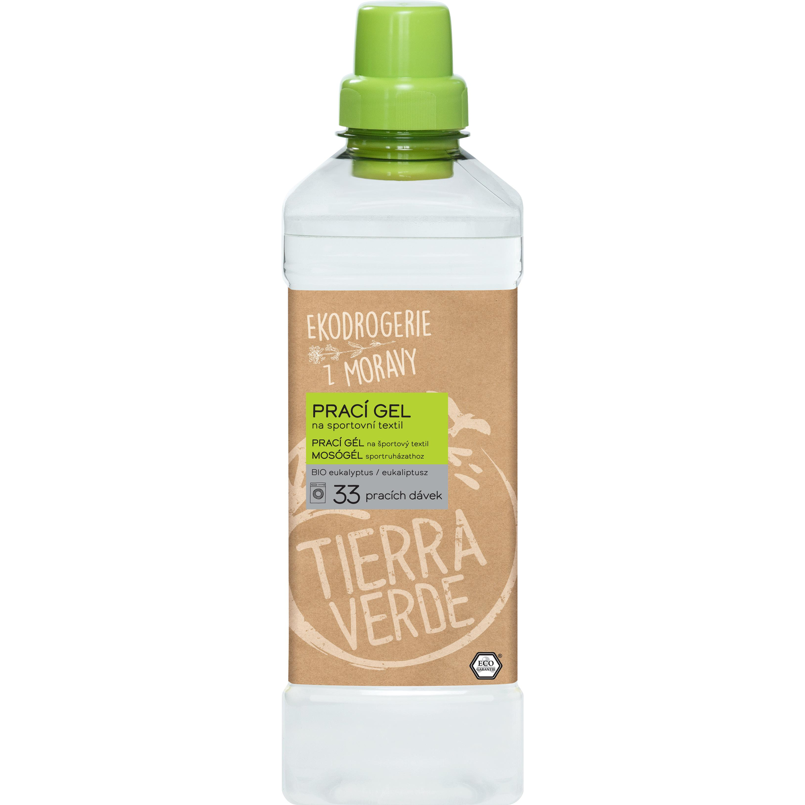 TIERRA VERDE sport BIO eukaliptusz mosógél, 1 l (33 mosás) (8595691818123)