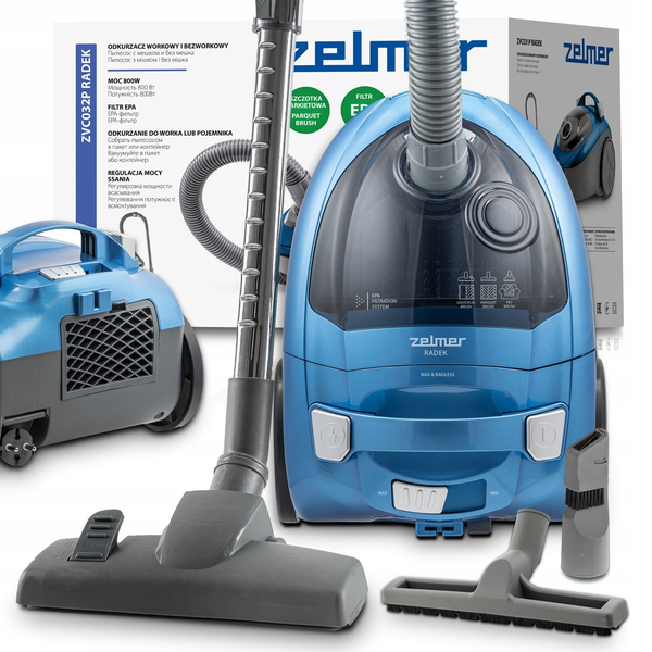 Aspirator fără sac Zelmer Radek ZVC032P, 800 W