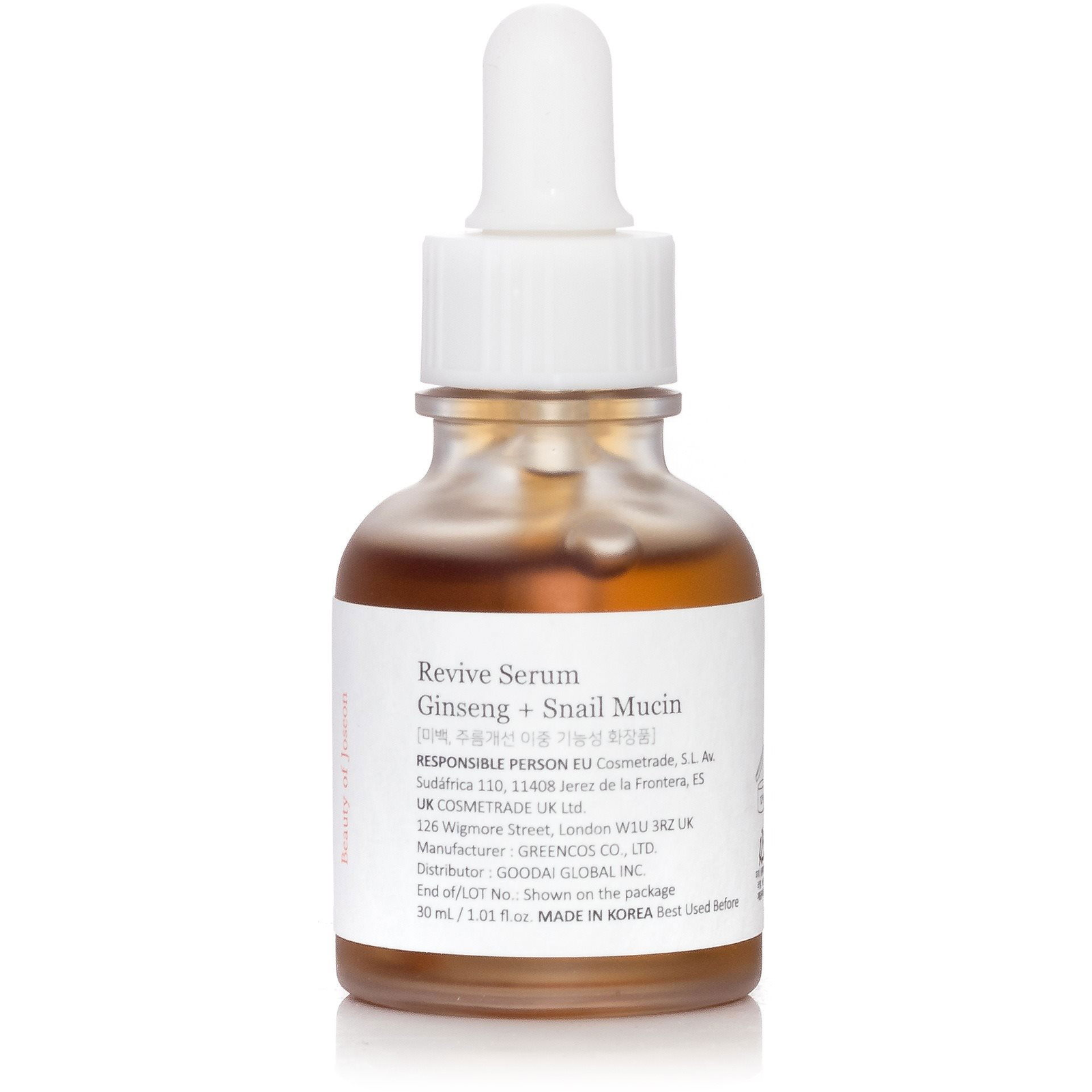 BEAUTY OF JOSEON Revive Serum Ginseng + Snail Mucin 30ml (8809738316139)
