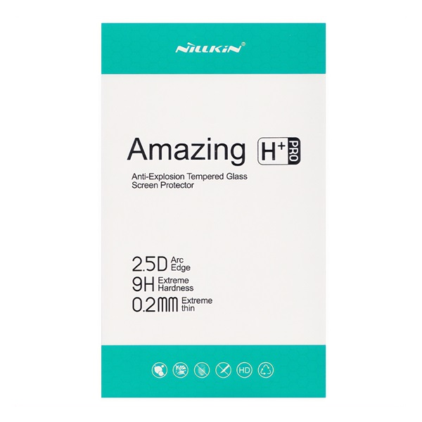 Nillkin H+ PRO képernyővédő üveg (2.5D, UV szűrés, ultravékony, 0.2mm, 9H + segédkeret) ÁTLÁTSZÓ Apple iPhone 17 (GP-175256)
