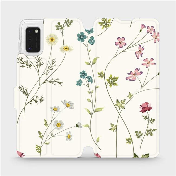 Flip case for Samsung Galaxy A41 - MD03S Thin plants with flowers