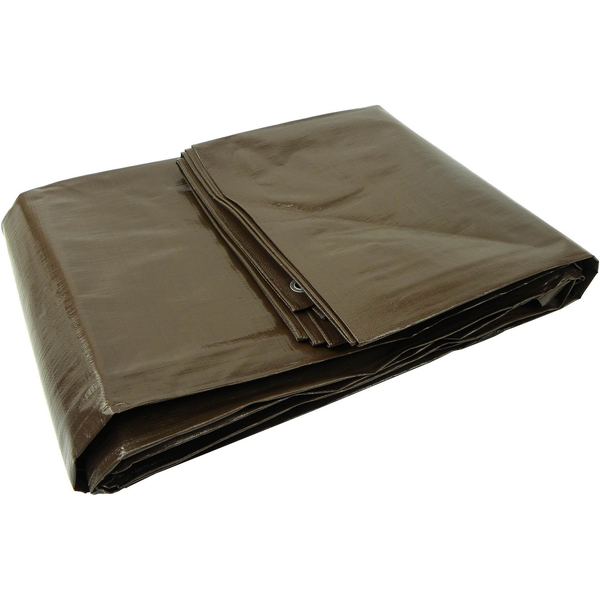 GEKO Vízhatlan takaróponyva, PP/PE, extra erős, 200 g/m2, barna, 8×12 m