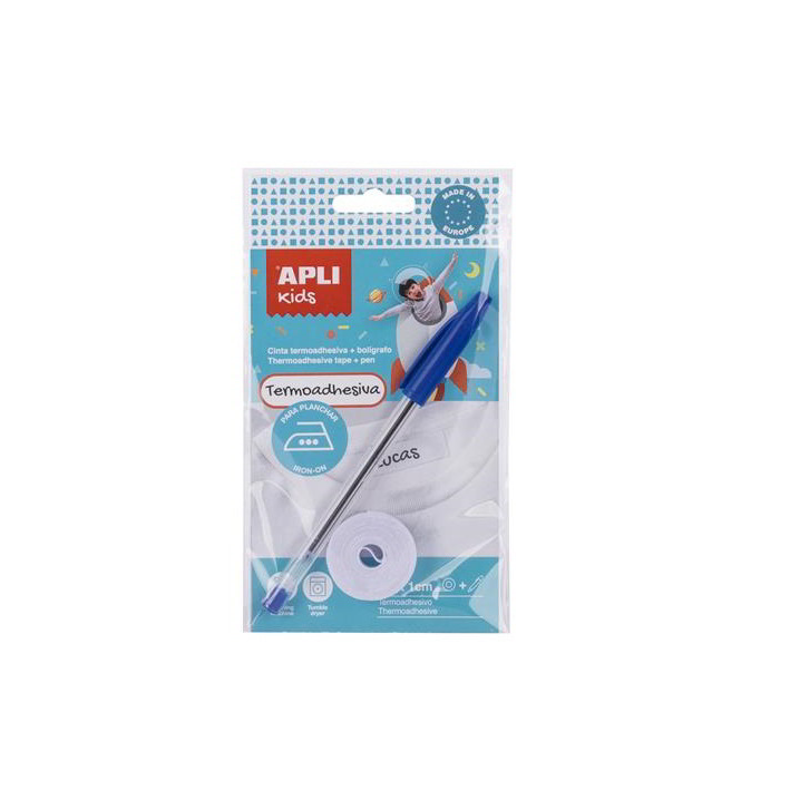 Apli 200x10 mm Textilszalag tollal - Fehér (17796)