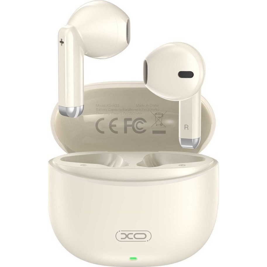 XO X33 Bluetooth Fülhallgató TWS-Bézs (GSM179955)