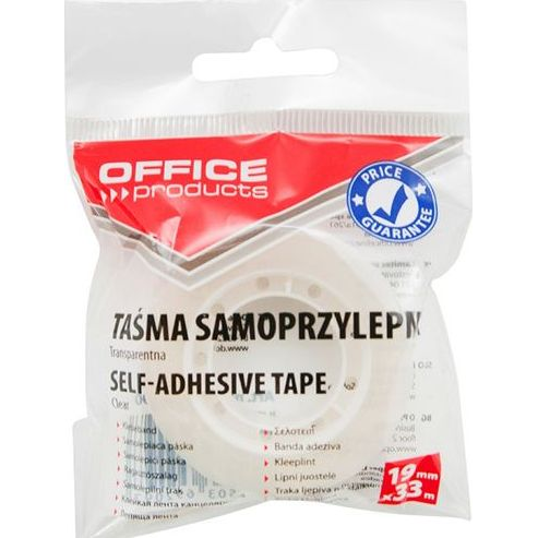 Office Products Taśma biurowa 19mm, 33m, zawieszka, transparentna