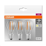 Osram BASE Clas LED fényforrás E27 6.5W Körte hideg fehér filament (3db) (4058075819535)