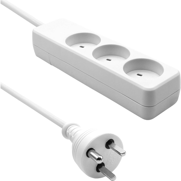  ProXtend Danish IT Power Strip 3-way 3 gniazda 10 m biała (KIT3-KIT10W)