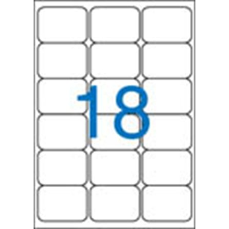 Victoria Etikett univerzális 63,5x46,6 mm kerekített sarkú 1800 etikett/csomag (100 lap) (11385/12561)