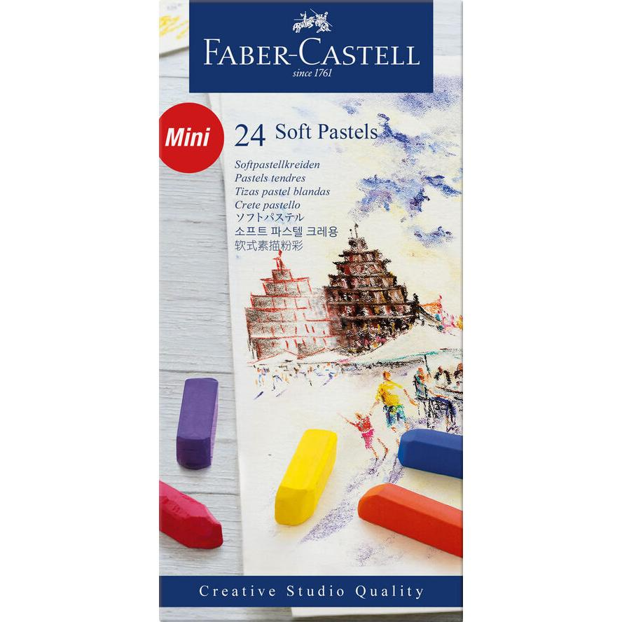 FABER-CASTELL Softpastellkreiden Mini 24er Kartonetui (128224)