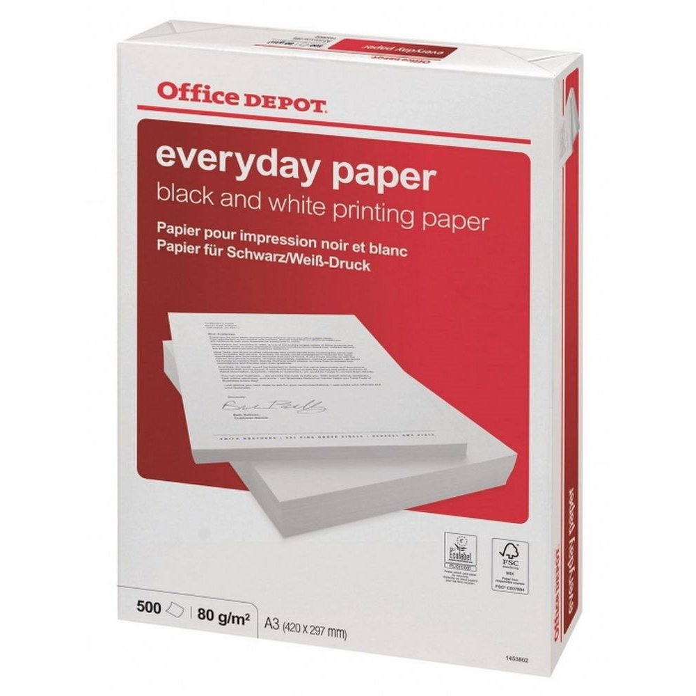 Office Depot Everyday A3 Nyomtatópapír (500 db/csomag)