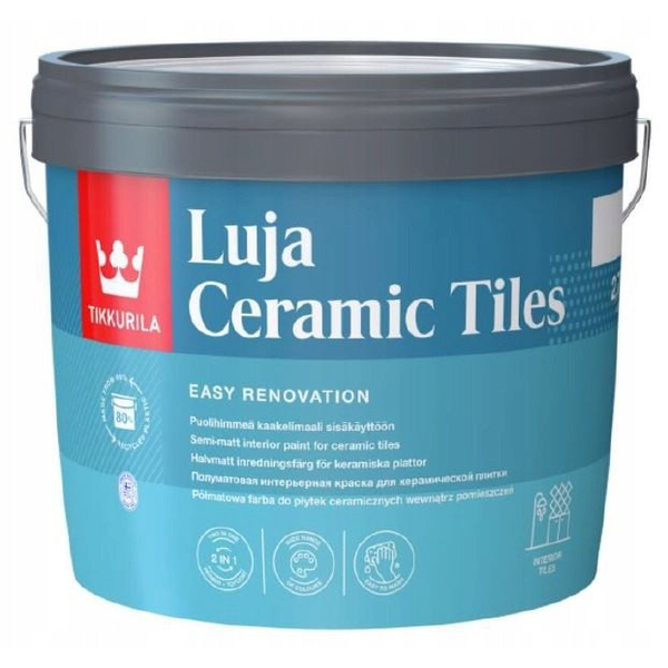 Keraminiu plyteliu dazai TIKKURILA Luja Ceramic Tiles, 0,9 l, A baze