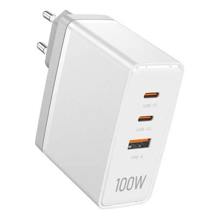 Vention USB-A + 2xUSB-C hálózati töltő 100W fehér (FEGW0-EU) (FEGW0-EU)