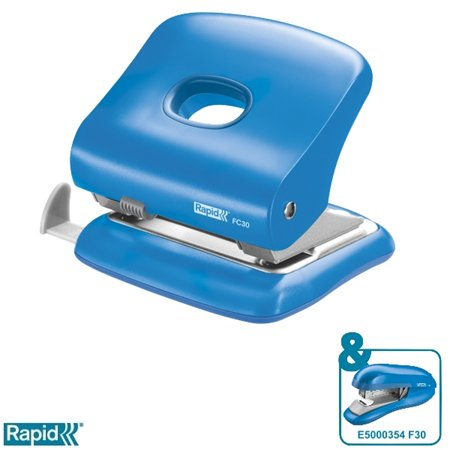 Rapid FC30 Kétlyukú 30 lap lyukasztó - Élénk kék (5000359)