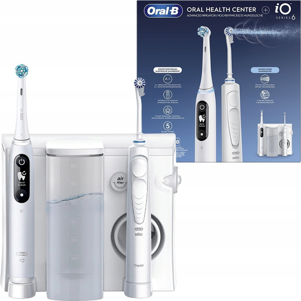 Oral-B iO6 & OxyJet Voksen Roterende, pulserende tandbørste Hvid