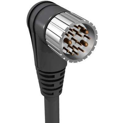 Lumberg Automation 934636560 Érzékelő-/működtető összekötő, konfekcionált M23 Dugó, hajlított 10.00 m Pólusszám: 12 1 db