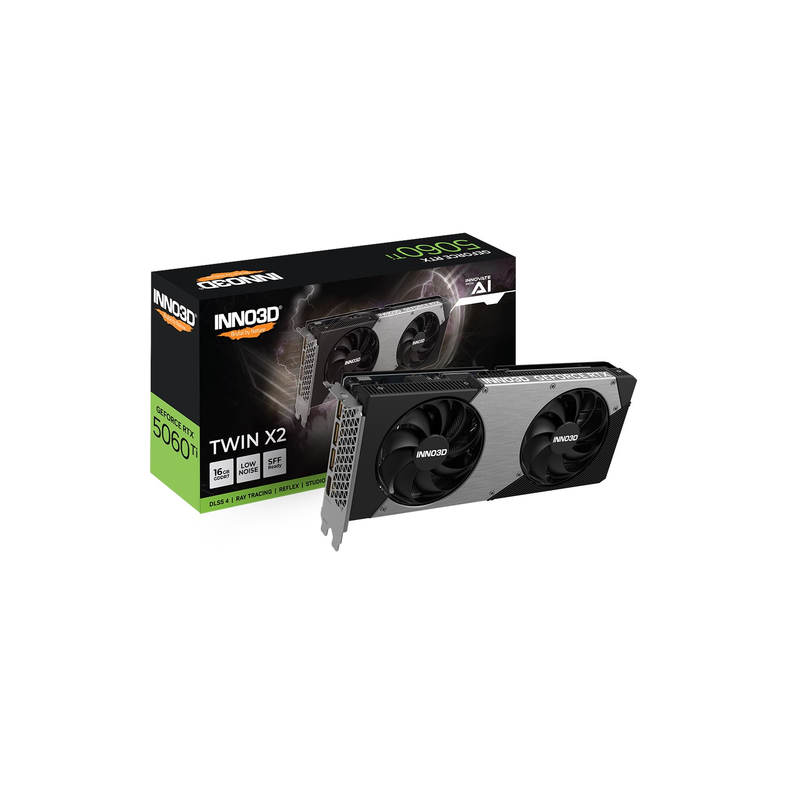 INNO3 GeForce RTX 5060 Ti 16GB GDDR7 Twin X2 Videókártya (N506T2-16D7-191073N)