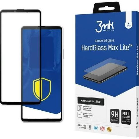 3mk HardGlass Max Lite edzett üvegfólia 9H Fekete Sony Xperia 10 III 5G