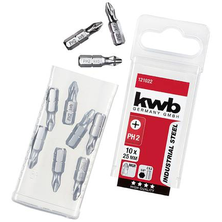 KWB Kereszthornyú bit PH 2 Acél 10 db (121022) (121022)
