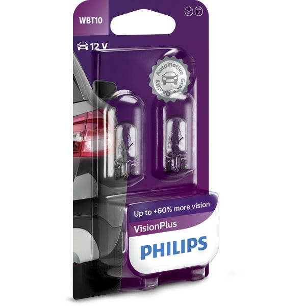 Philips VisionPlus 12040VPB2 автомобилна електрическа крушка WBT10 6 W
