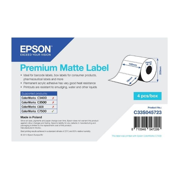 Epson Premium Matte Label Bianco