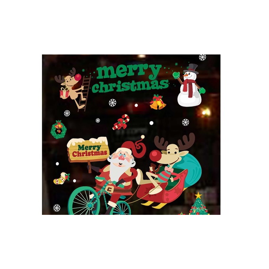 Iris Mikulás szán és Rénszarvas Karácsonyi Ablakdísz (173-04)