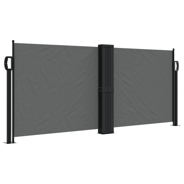 antracitszürke behúzható oldalsó napellenző 100 x 1000 cm