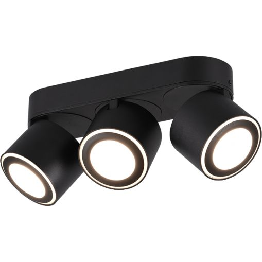 TRIO 652910332 Taurus 3W 340lm 3000K fekete mennyezeti lámpatest (652910332)