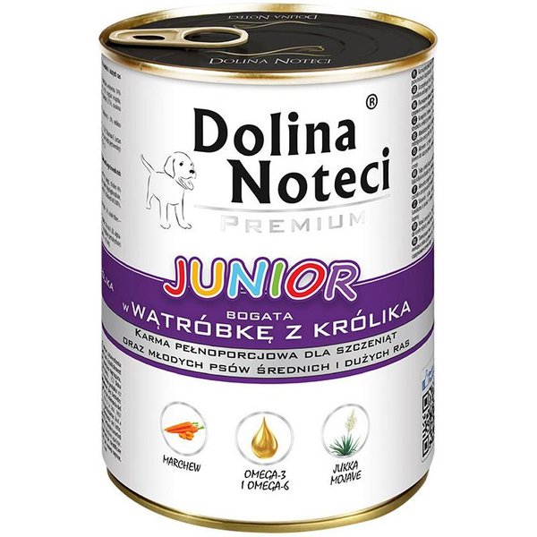 Dolina Noteci Premium Junior nyúlmáj konzerv kölyök és növendékkutyák számára