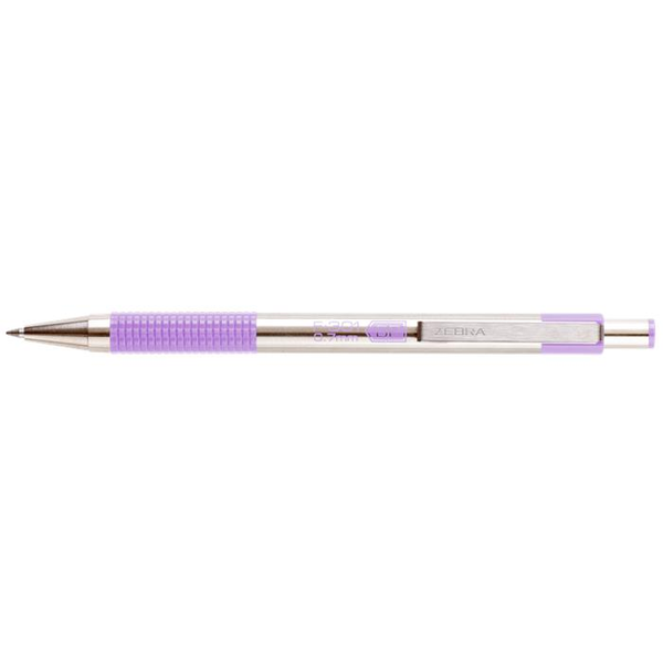 Zebra F-301 Nyomógombos golyóstoll - 0.24 mm / Kék (Lila)