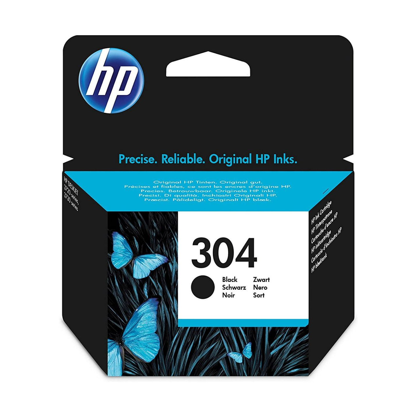 HP 304 Black Original Ink Cartridge atramentová náplň 1 kusov Originál Štandardná výťažnosť (N9K06AE)