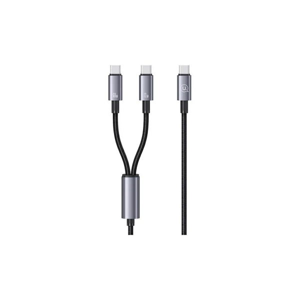 USAMS kábel 2in1 2xUSB-C 72W 1.2m alumínium ötvözet adatkábel Sufeng Series SJ740USB101 (US-SJ7)