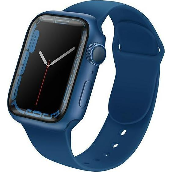 Uniq Legion Apple Watch S8/S7 45mm tok, tempered kijelző fóliával, kék