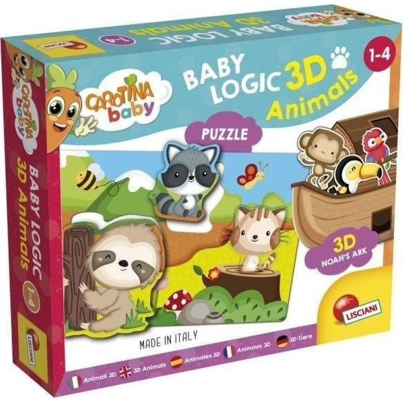  Carotina Baby Logic 3D zwierzęta 92536 LISCIANI