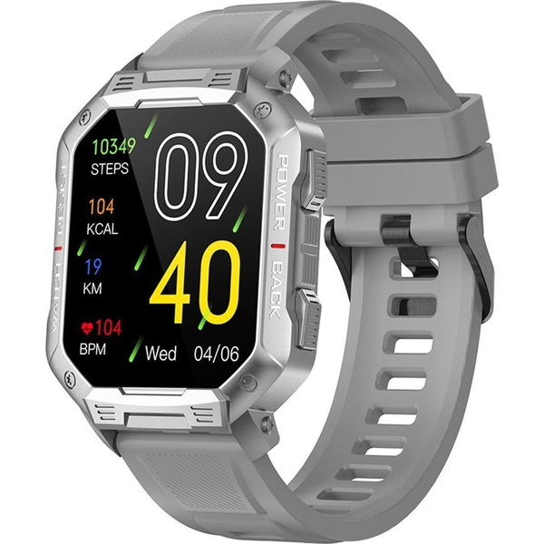 Ceas inteligent Kumi U3 Pro 1,83" argintiu