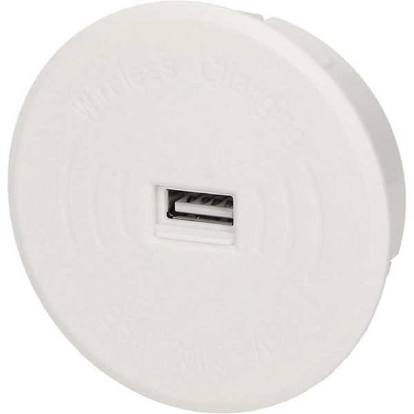 Безжично зарядно, Orno, USB порт, Бяло
