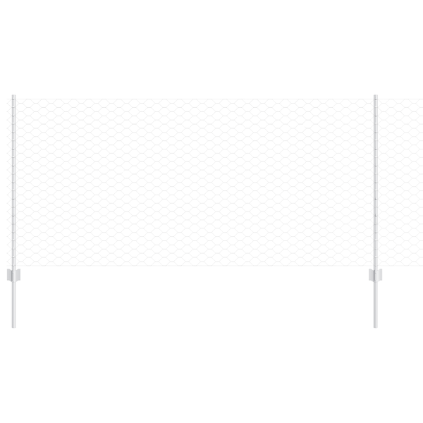 Hatszögletű kert kerítés készlet 2 db Galvanizált acél 25 x 1 m