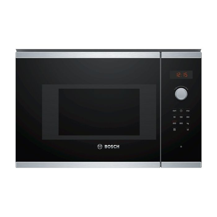 Bosch Serie 4 BFL523MS0 mikróhullámú sütő Beépített Egyszerű mikrohullámú sütő 20 L 800 W Fekete, Rozsdamentes acél (BFL523MS0)