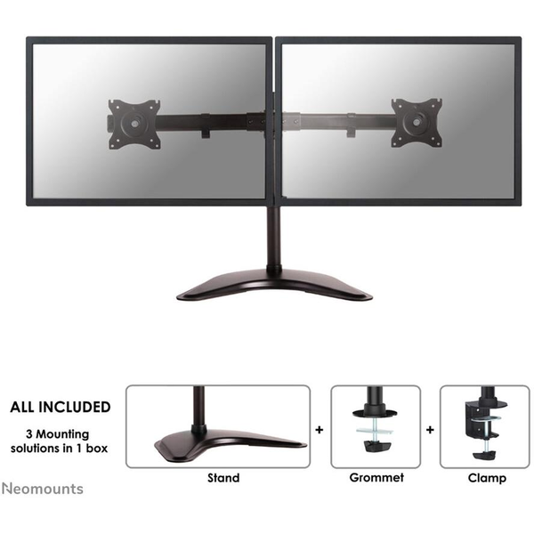 Neomounts NM-D335DBLACK sistem montare monitor/stand 68,6 cm (27") Negru Birou