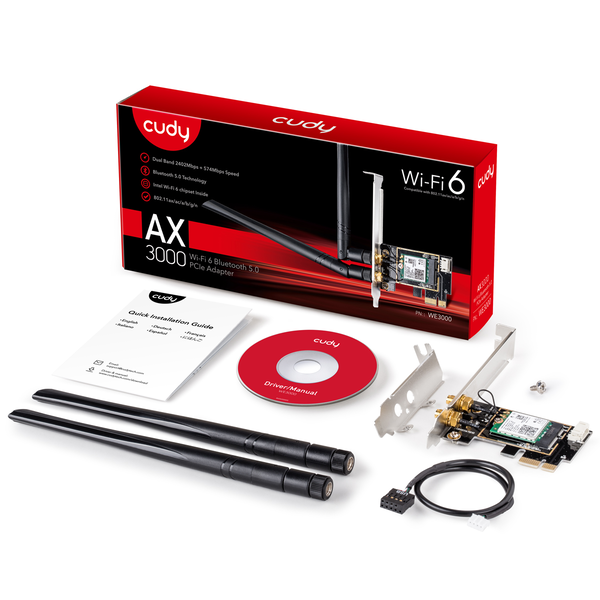 Cudy WE3000 AX3000 Wireless PCIE Hálózati kártya