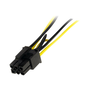 StarTech.com 6in SATA Power to 6 Pin PCI Express Video Card Power Cable Adapter - SATA to 6 pin PCIe power - power cable - 15 cm