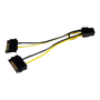 StarTech.com 6in SATA Power to 6 Pin PCI Express Video Card Power Cable Adapter - SATA to 6 pin PCIe power - power cable - 15 cm