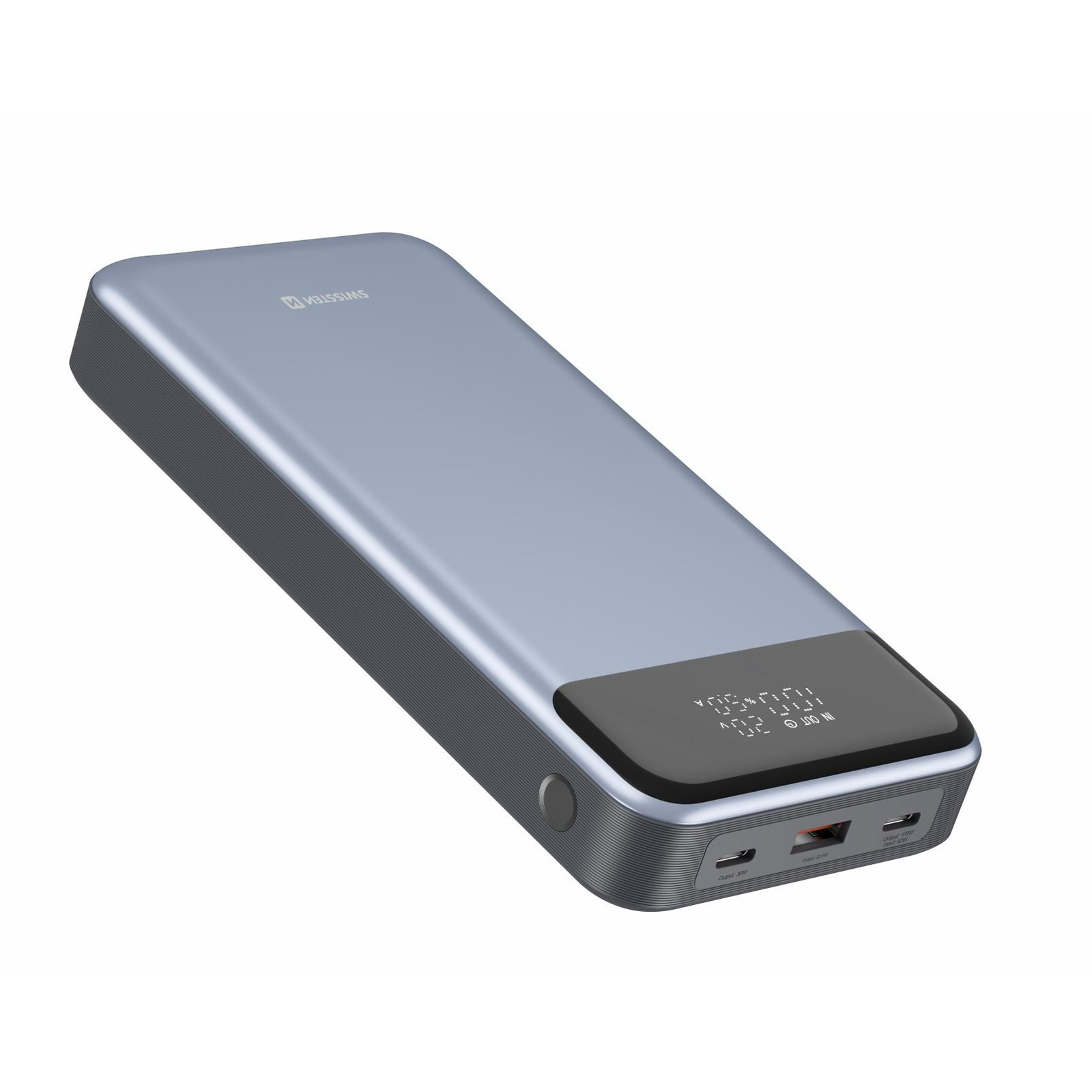 Powerbanka Swissten 30000 mAh stříbrná (22013917)