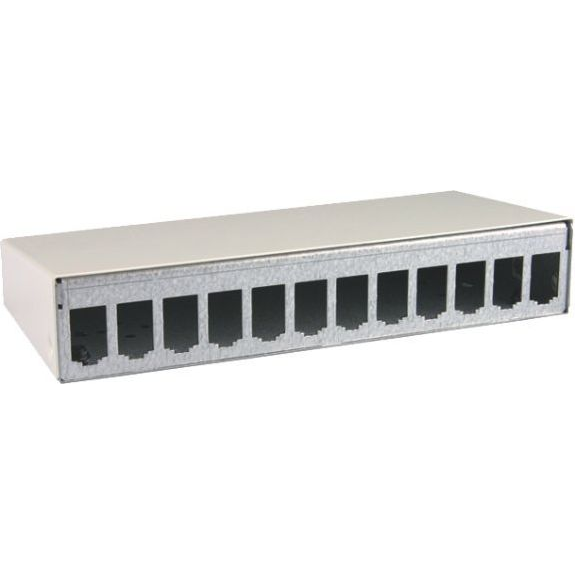 Metz Connect 130861-1202-E 12 port Hálózati patchpanel Szereletlen 1 ME Alumínium (fémes) Alkatrészek nélkül (130861-1202-E)