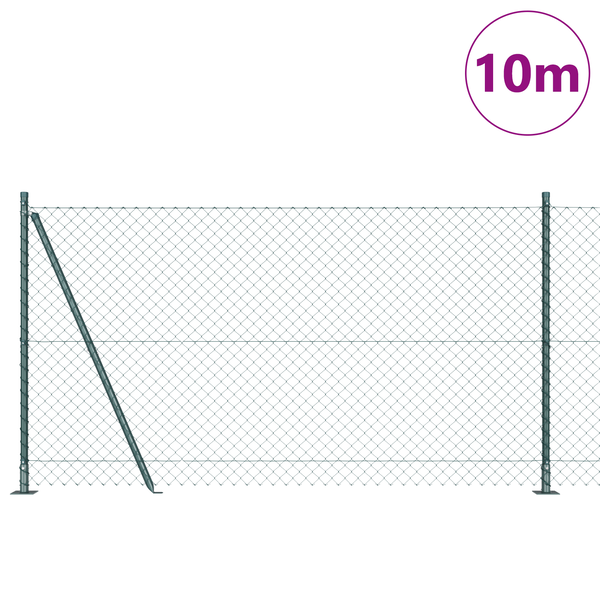Plasă cu diametru mic cu 7 stâlpi flanșați 1.2x10 m Oțel galvanizat