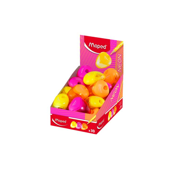 Maped I-Gloo Neon Egylyukú kézi tartályos Hegyező display - vegyes színek (30 db/csomag)
