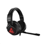 Професионални Гейминг слушалки Savio Strike, Чист звук, Кабелно дистанционно управление, Гъвкав микрофон, Червено осветление