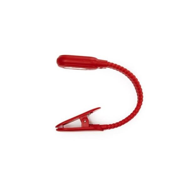 Kikkerland csiptetős újratölthető mini LED-es olvasólámpa piros (BL13-RD-EU) (BL13-RD-EU)