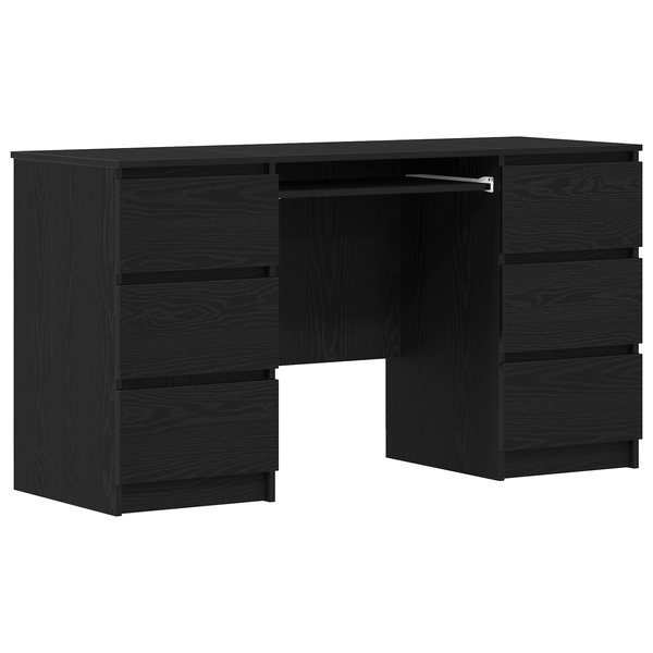 vidaXL Biurka 2 szt. Czarny Dąb 140x50x76 cm Drewno inżynieryjne