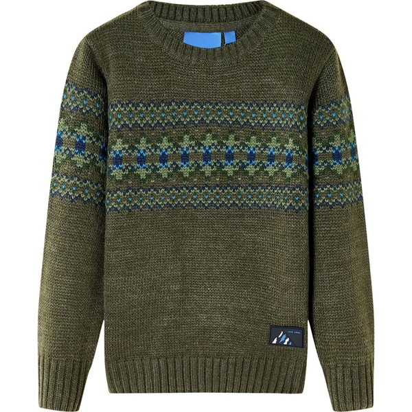 Gyerek pulóver kötött khaki 92